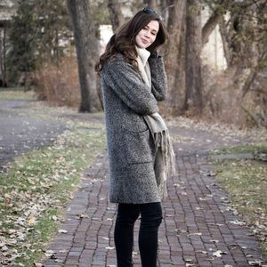 Uniqlo Wool Blend Sweater Coat XS